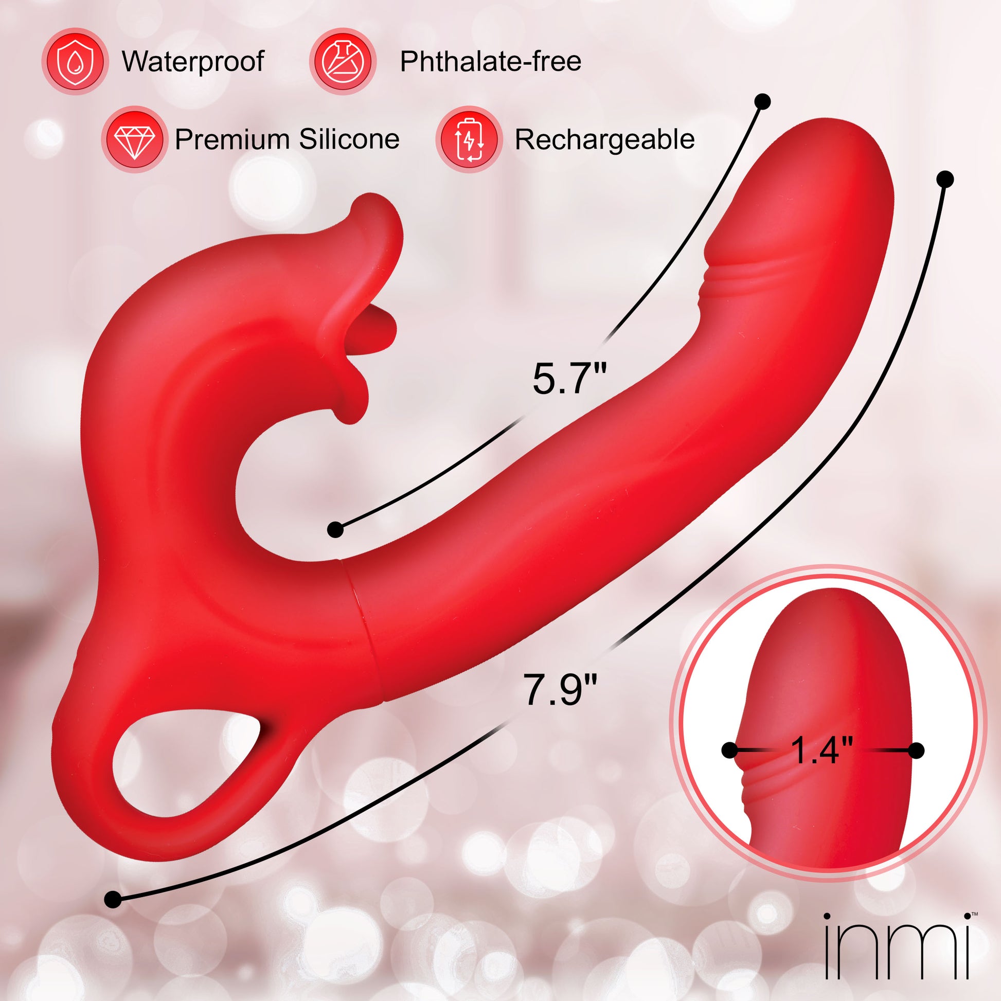 Kissing and Flicking Silicone Vibrator
