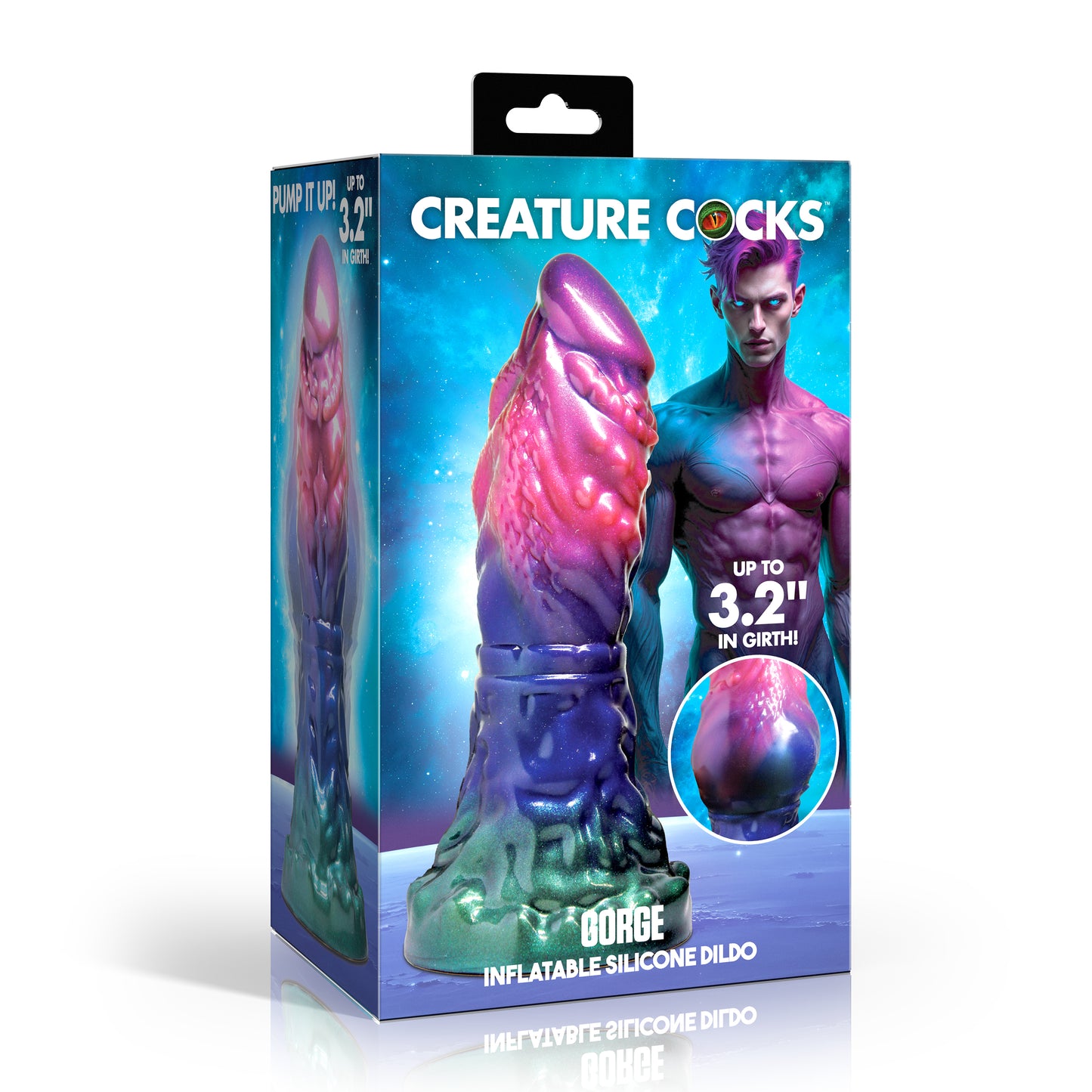 Gorge Inflatable Silicone Dildo