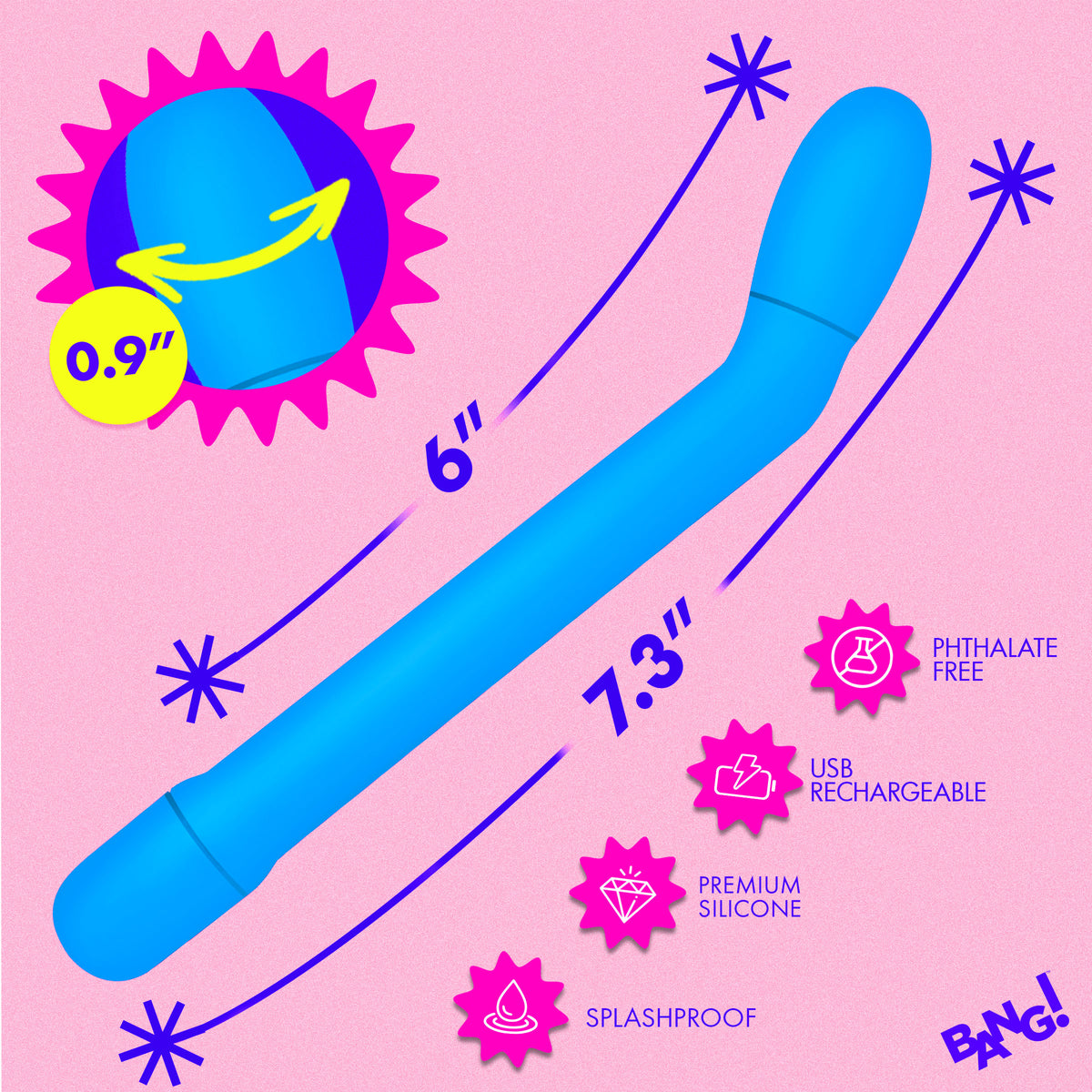 Slim G-Spot Vibrator - Blue