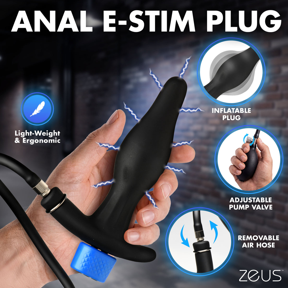 Inflatable Anal Plug and Urethral Sound E-Stim Kit