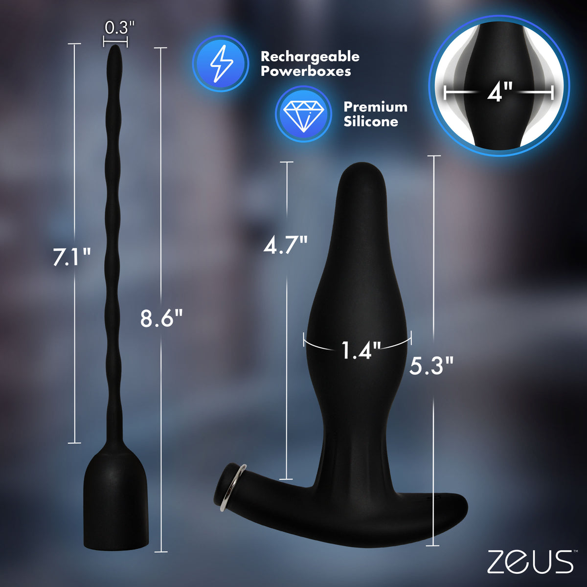 Inflatable Anal Plug and Urethral Sound E-Stim Kit