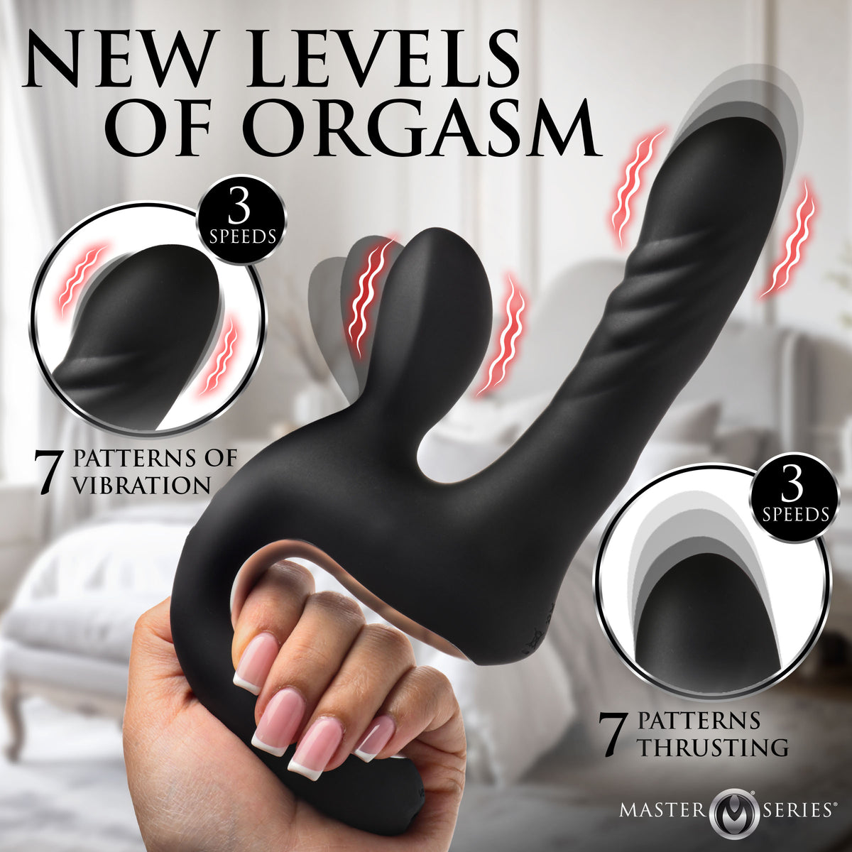 Thrust Pounder Thrusting Silicone Vibrator