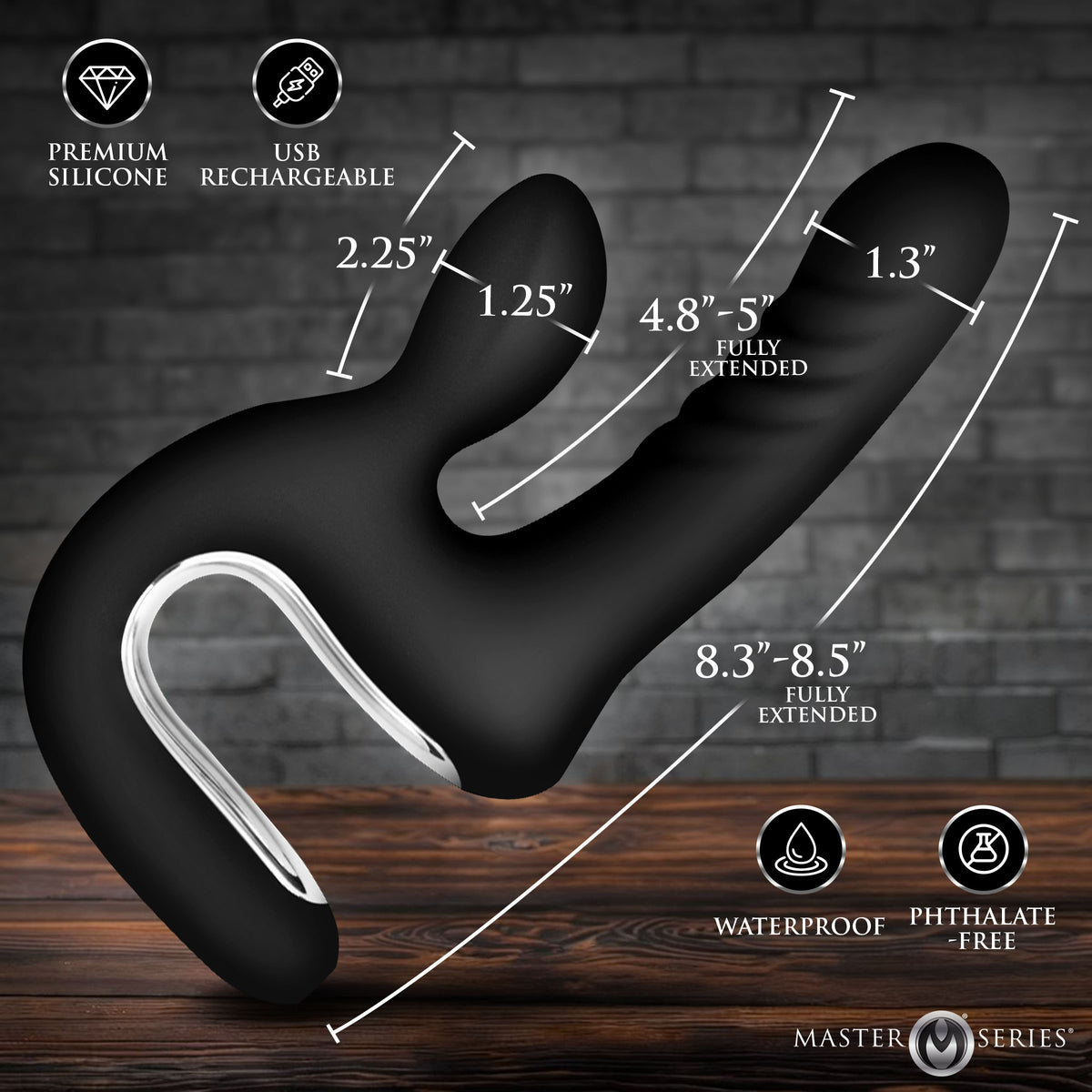 Thrust Pounder Thrusting Silicone Vibrator