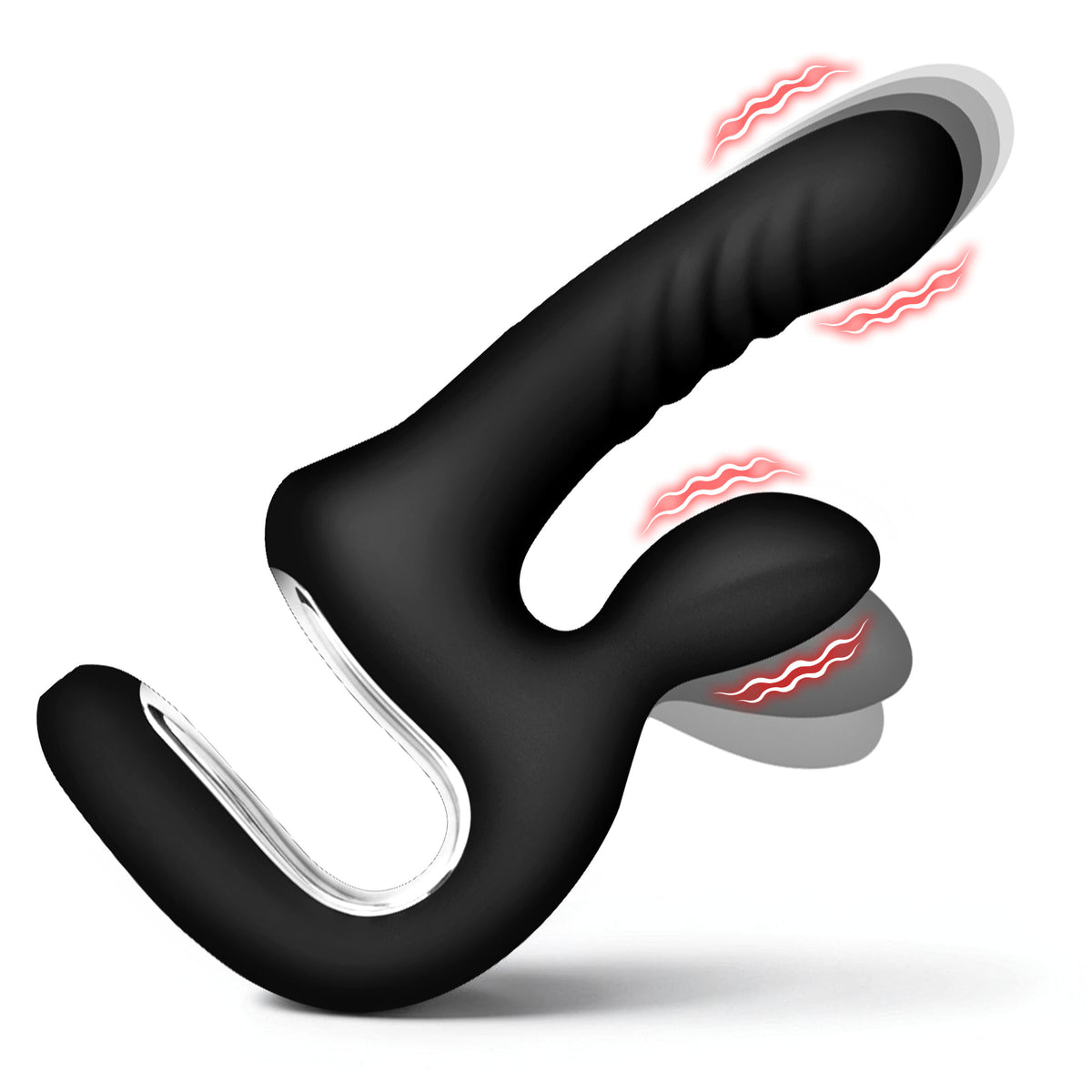Thrust Pounder Thrusting Silicone Vibrator