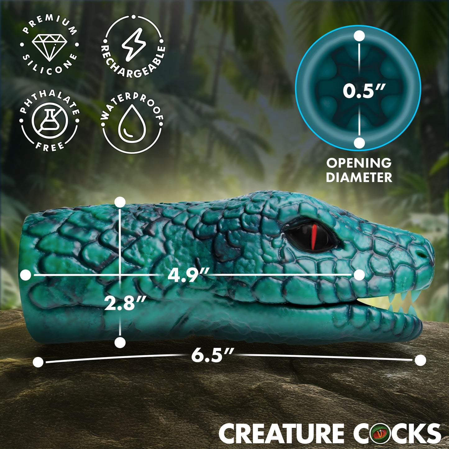 Python Vibrating Silicone Masturbator
