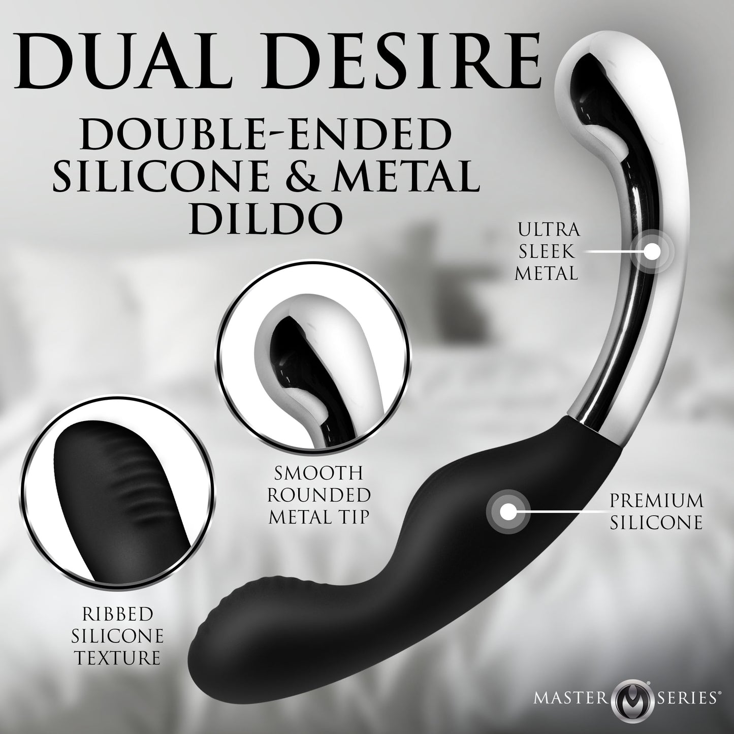 Dual Desire Dual-Ended Silicone and Metal Dildo
