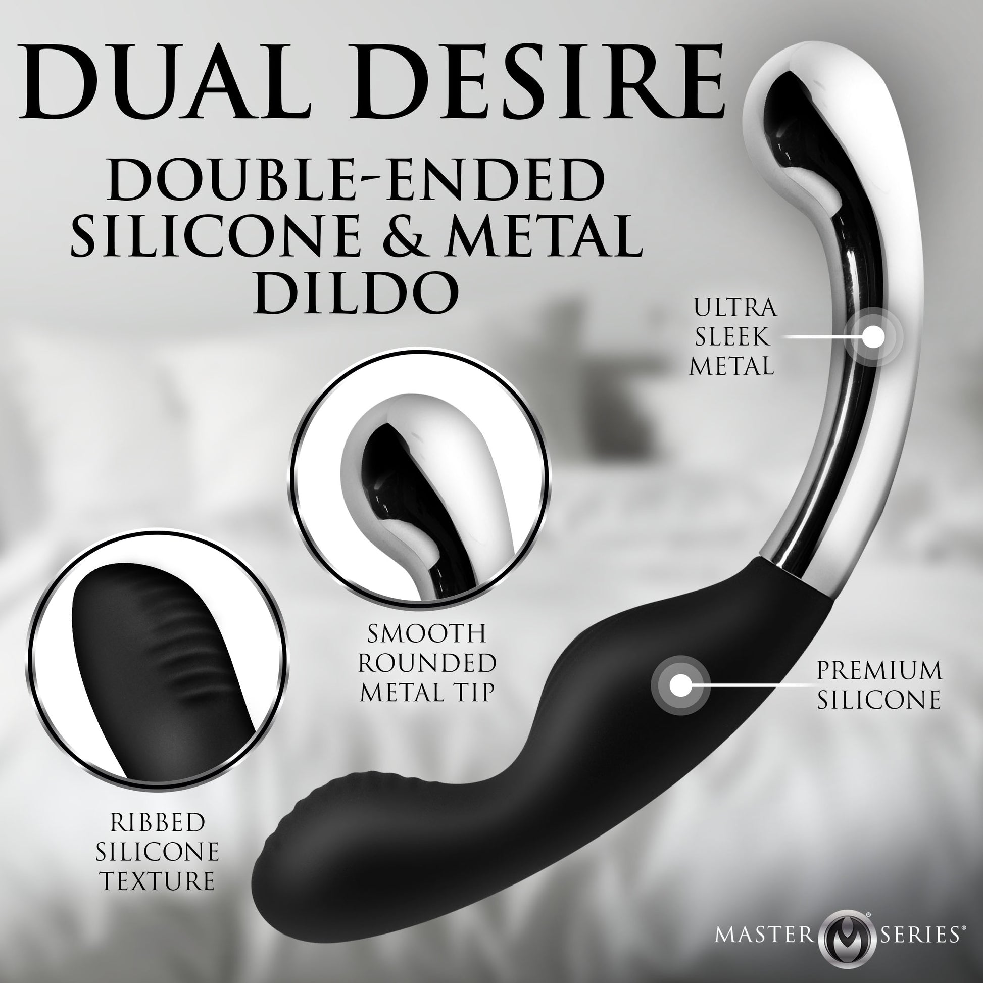 Dual Desire Dual-Ended Silicone and Metal Dildo