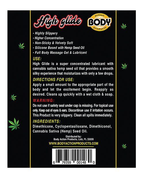 High Glide Erotic Silicone Lubricant 2.3 Oz Bottle