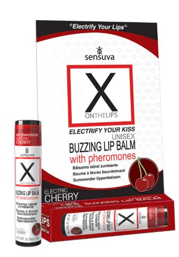 X On The Lips Buzzing Lip Balm With Pheromones Electric Cherry .75 Ounce