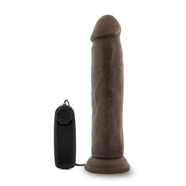 Dr. Skin - Dr. Throb - 9.5in Vibrating Realistic Cock With Suction Cup - Chocolate