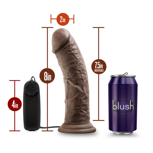 Dr. Skin - Dr. Joe - 8 Inch Vibrating Cock With Suction Cup - Chocolate