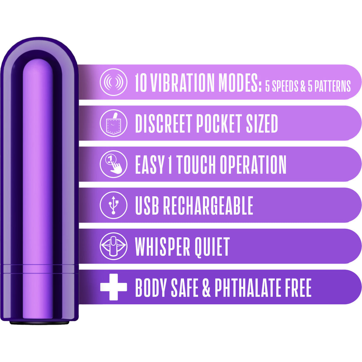 Kool Vibes Rechargeable Mini Bullet Grape
