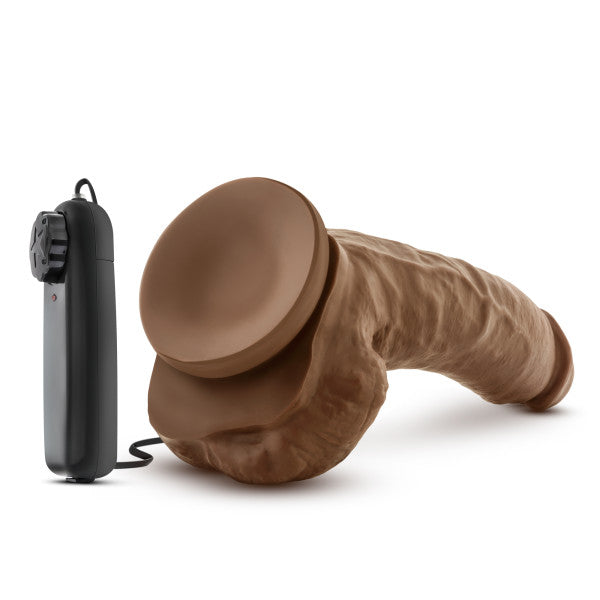 Loverboy - The Boxer - 9 Inch Vibrating Realistic Cock - Mocha