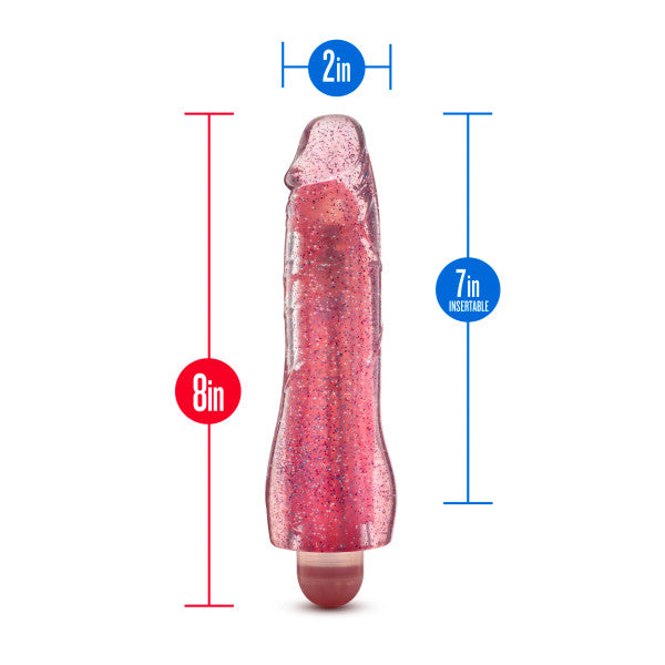 Blush Glow Dicks Glitter Vibrator Molly - Pink