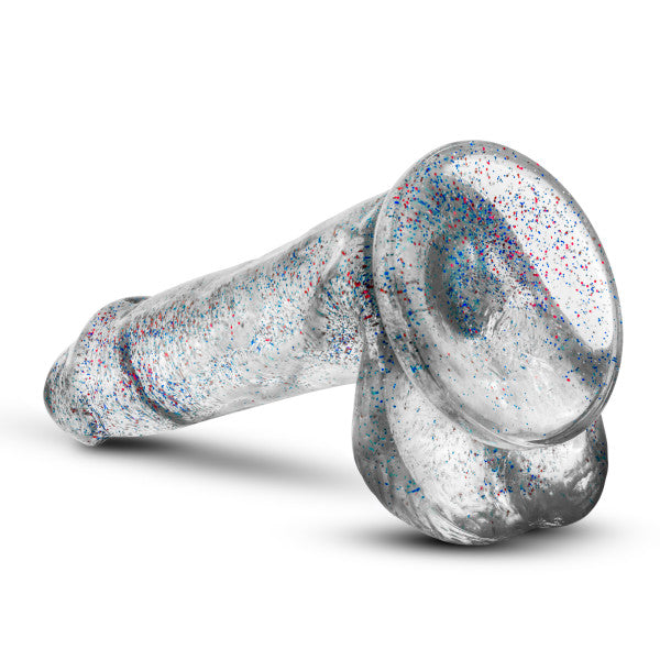 Naturally Yours - 6" Glitter Cock - Sparkling Clear