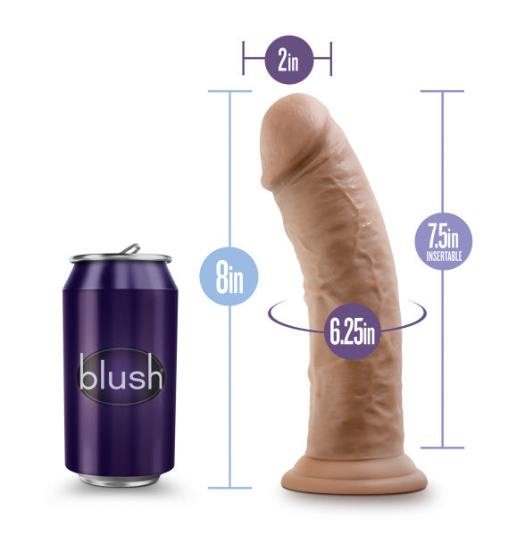 Au Naturel Dildo W/suction 8 Mocha