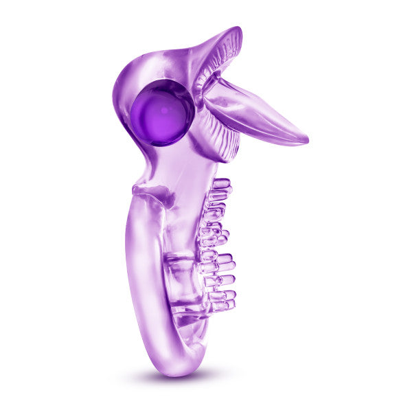 Play With Me - Lick It - Vibrating Double Strap Cockring - Purple
