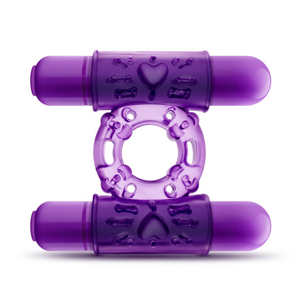 Play With Me - Double Play - Dual Vibrating Cockring - Purple