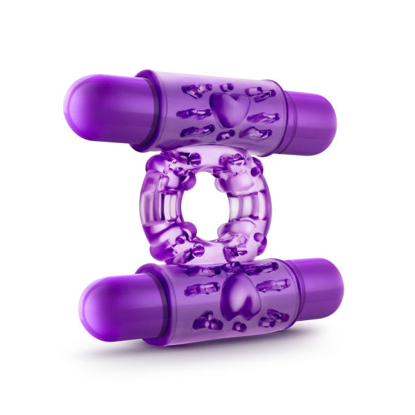 Play With Me - Double Play - Dual Vibrating Cockring - Purple