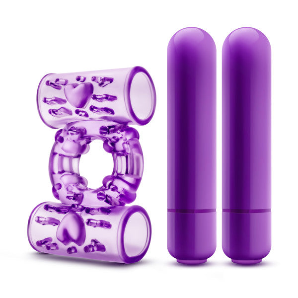 Play With Me - Double Play - Dual Vibrating Cockring - Purple