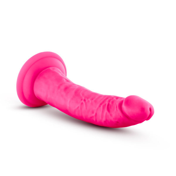 Blush Neo Elite 7.5 Silicone Dual Density Cock w/Balls - Neon Pink