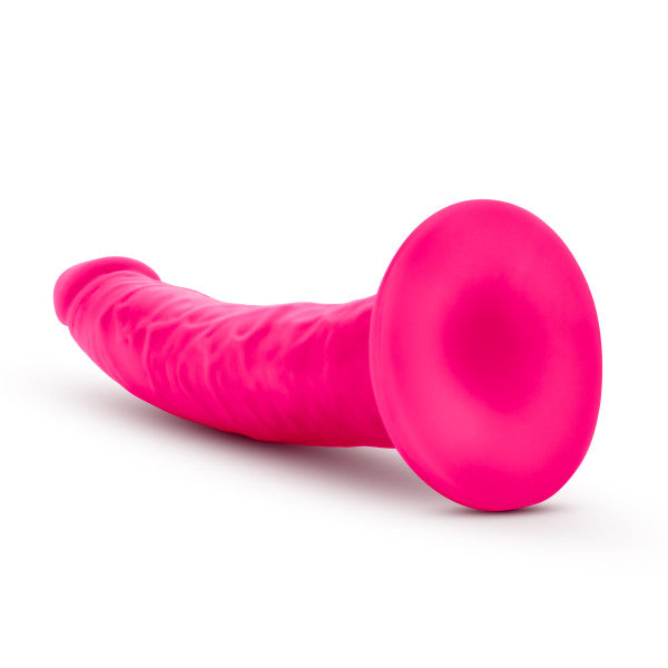 Blush Neo Elite 7.5 Silicone Dual Density Cock w/Balls - Neon Pink