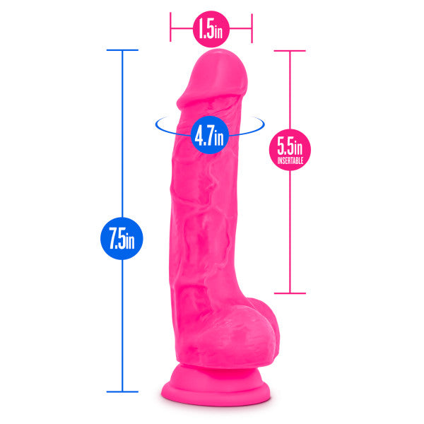 Neo - 7.5 Inch Dual Density Cock With Balls