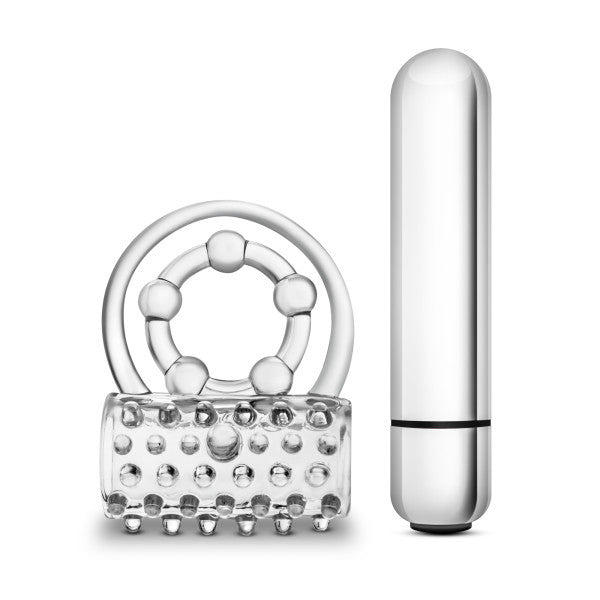 Blush Stay Hard Super Clitifier Cock Ring - Clear