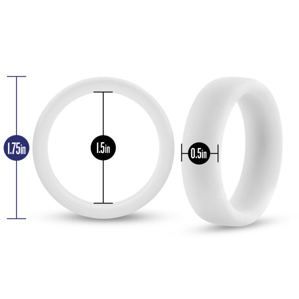 Performance - Silicone Glo Cock Ring - White Glow