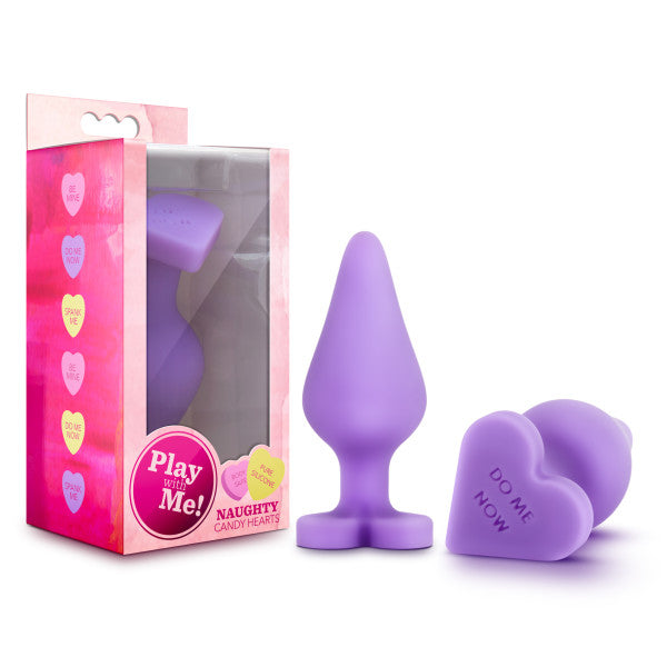 Blush Play With Me Naughty Candy Heart Do Me Now Plug - Purple