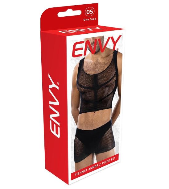 Fishnet Armor 2 Piece Set Black