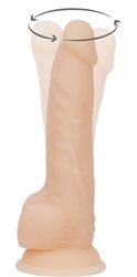 Naked Addiction Rotating & Vibrating Dong 8" Vanilla