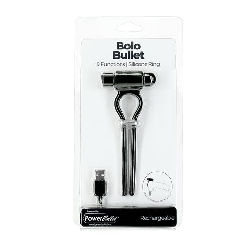 Powerbullet Bolo Bullet Adjustable Cock Ring Black