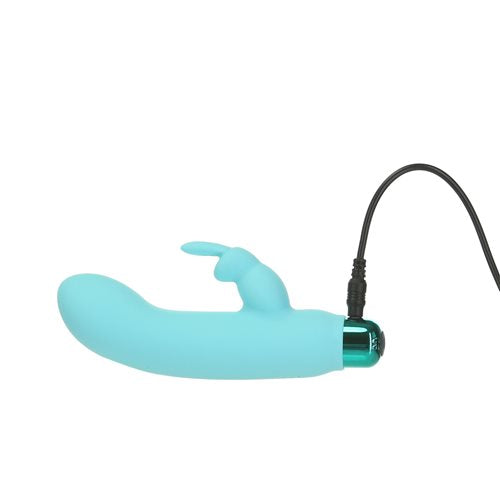 Alices Bunny Rechargeable Bullet With Removable Rabbit Sleeve Teal