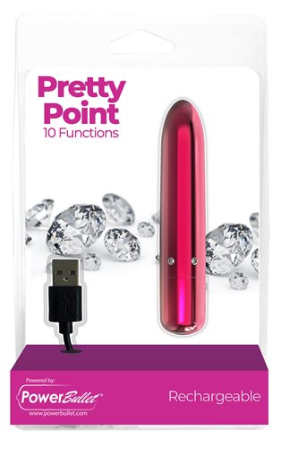 Power Bullet Pretty Point 4IN 10 Function Bullet Pink