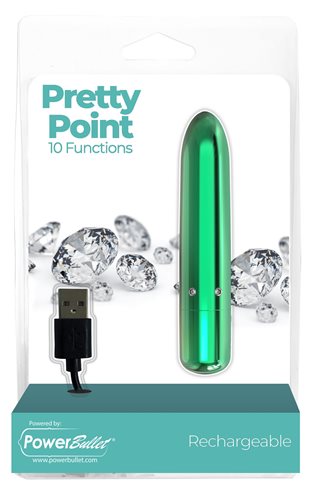 Power Bullet Pretty Point 4IN 10 Function Bullet Teal