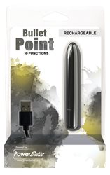 Bullet Point Rechargeable Bullet - 10 Functions Black