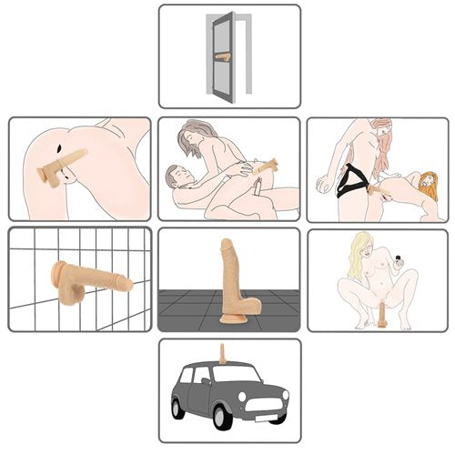 Naked Addiction 7.5 The Freak Vibrating Rotating & Thrusting Dong Vanilla"