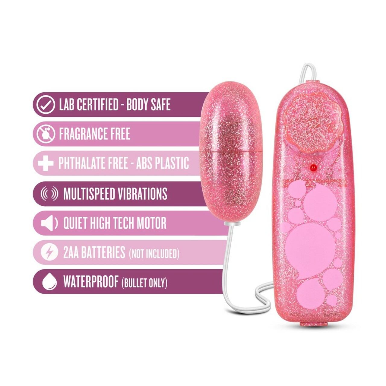 B Yours - Glitter Power Bullet - Pink