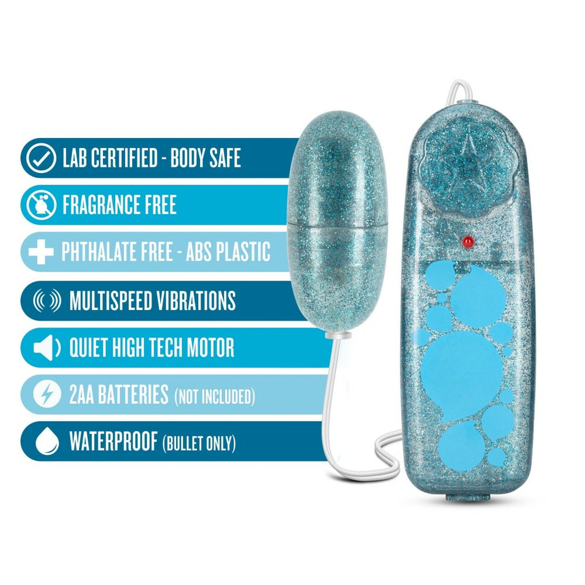 B Yours - Glitter Power Bullet - Blue