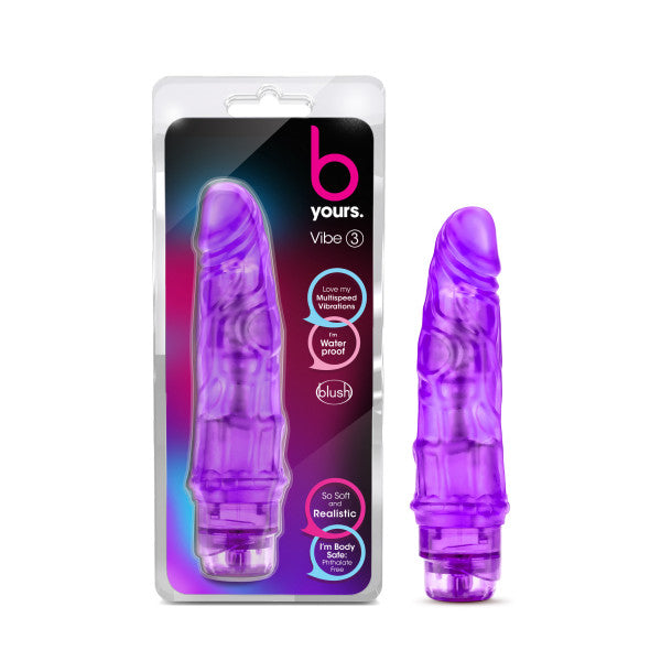B Yours Vibe 3 Purple Realistic Dildo