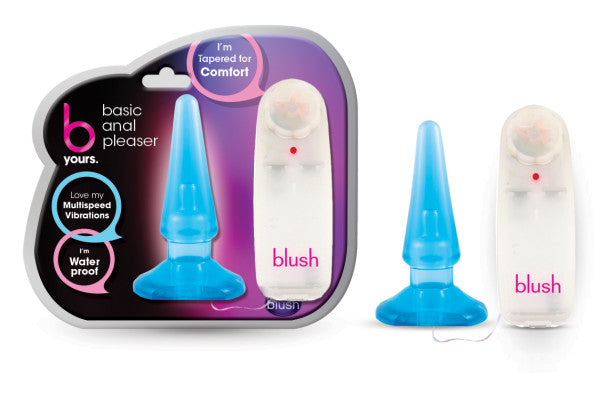 Basic Anal Pleaser Blue Vibrating Plug