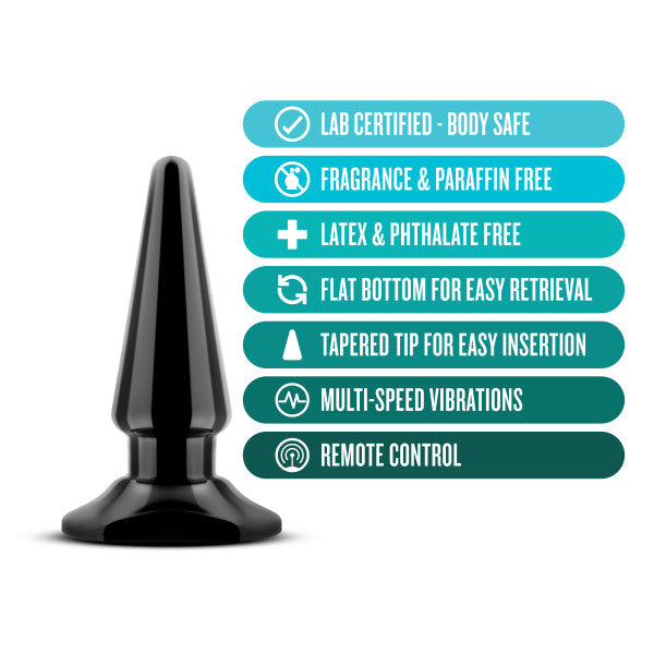 Blush Anal Adventures Basic Vibrating Anal Pleaser - Black