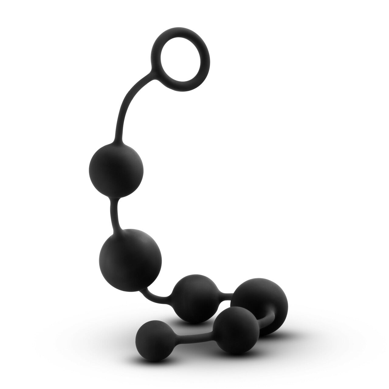 Blush Anal Adventures Platinum Silicone Anal Beads - Large Black