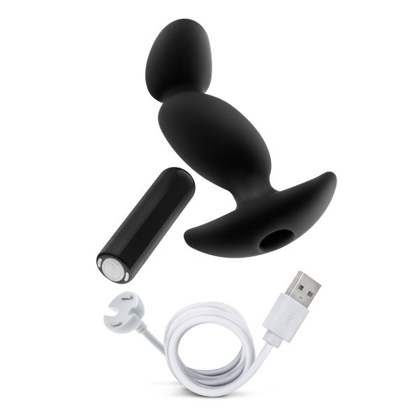 Blush Anal Adventures Platinum Silicone Vibrating Prostate Massager 04 - Black
