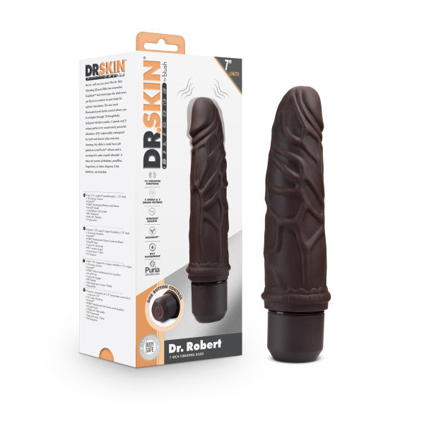 Dr Skin Silic Dr Robert Vibrate 7 Brown