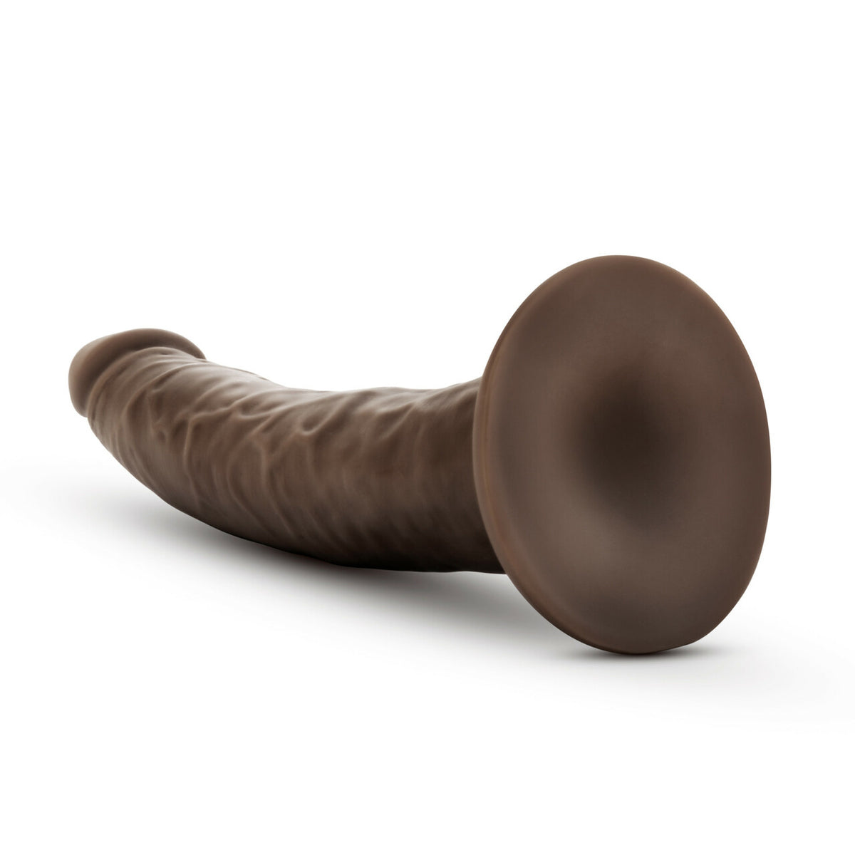 Dr. Skin Glide Self-lubricating Dildo 7.5 In. Chocolate