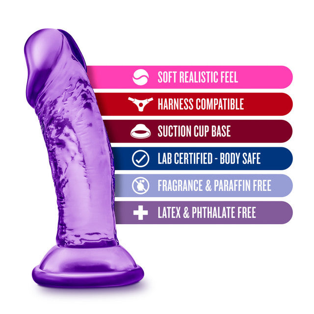 B Yours - Sweet N' Small 4in Dildo With Suction Cup - Purple