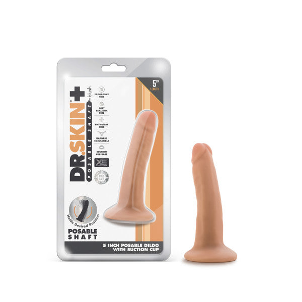 Dr. Skin Plus Posable Dildo 5 In. Vanilla