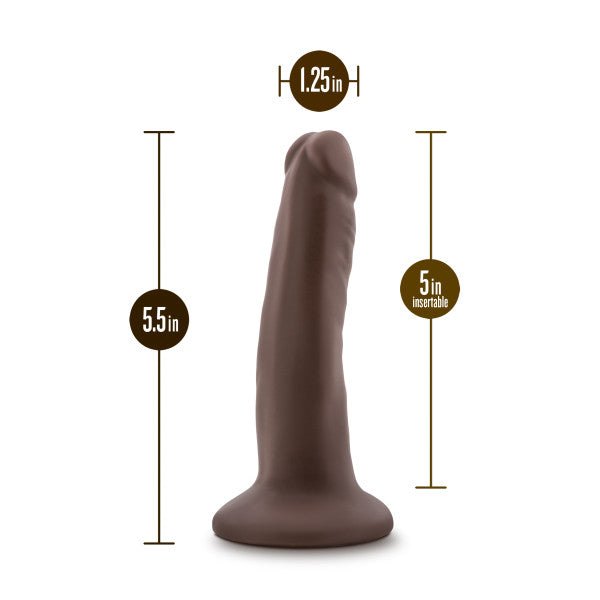 Dr. Skin Plus Posable Dildo 5 In. Chocolate
